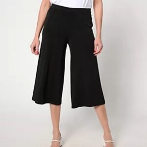 Dennis Basso Italia Knit Wide Leg Crop Pant